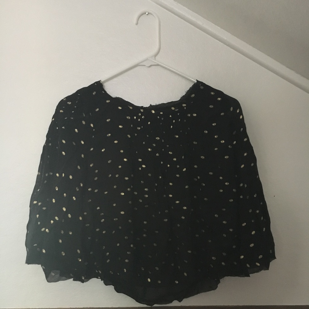 Anthropologie Bell Sleeve Slighty Cropped Blouse
